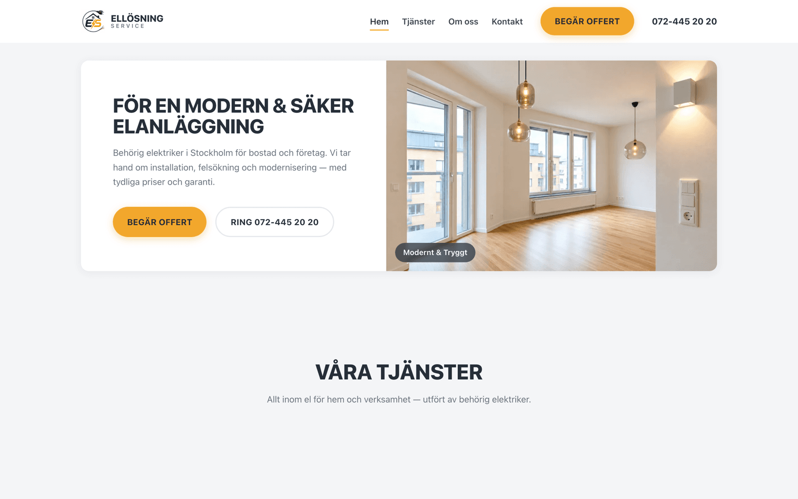 Ellösning Service — screenshot