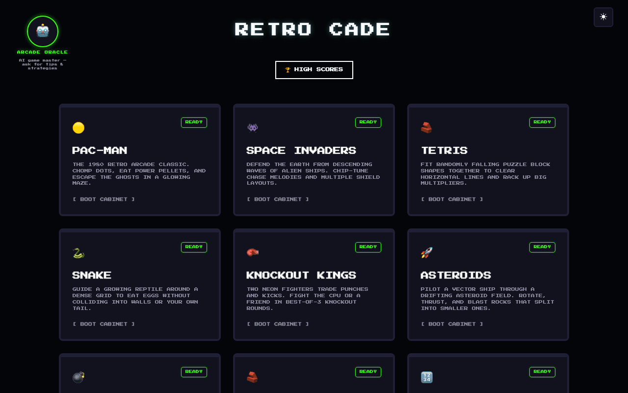 RETRO CADE — screenshot